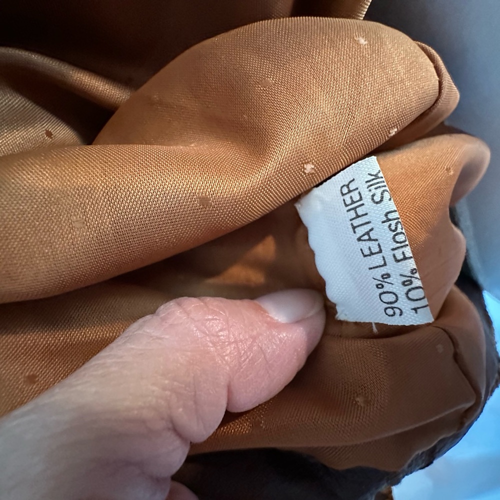 Cyprous Leather Patchwork Open Front Jacket. Vint… - image 2